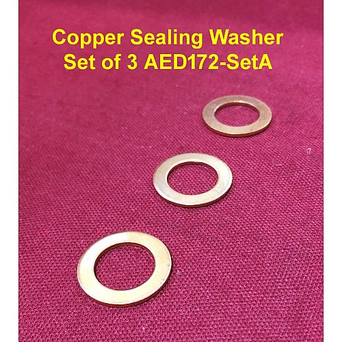 Sump Plug Copper Sealing Washer.(Set of Three) MGB & Classic Mini AED172-SetA Sump Plug Copper Sealing Washer.(Set of Three) MGB & Classic Mini AED172-SetA