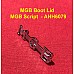 MGB Boot Lid MGB Script  - AHH6079