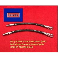 Borg & Beck Front Brake Hoses (Pair) MG Midget & Austin Healey Sprite  GBH157  BBH6529-SetA