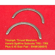 Triumph Thrust Washers  Herald Spitfire Saloons TR5 - TR6 - Plus 0.15 Size Pair - BHM1366015