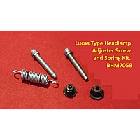 Lucas Type Headlamp Adjuster Screw and Spring Kit. BHM7058