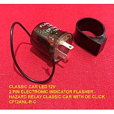 CLASSIC CAR LED 12V 2 PIN ELECTRONIC INDICATOR FLASHER - HAZARD RELAY CLASSIC CAR WITH OE CLICK  CF12ANL-R-C