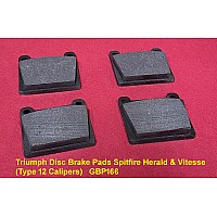 Triumph Disc Brake Pads Spitfire Herald & Vitesse  (Type 12 Calipers)   GBP166