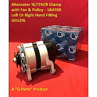 Alternator 16/17ACR 55amp with Fan & Pulley -  Left Or Right Hand Fitting   GEU216