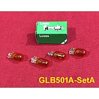 Lucas Bulb 12v 5w Capless Lucas LLB501 - (Sold as a set of Four)  GLB501A-SetA