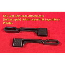 C&C Seat Belt Guide Attachments  (Sold as a pair)  British Leyland  BL Logo (18cm)  P1198BL