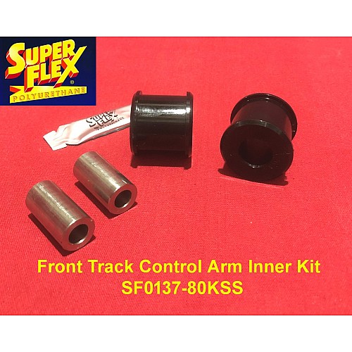 Superflex Front Track Control Arm Kit of 2 Bushes  2 Stainless Steel Tubes replaces OEM# 138885 - SF0137-90KSS