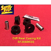 Superflex Diff Rear Casing Kit of 4 Bushes 2 Stainless Steel Tubes replaces OEM# 117578 - SF2048KSS