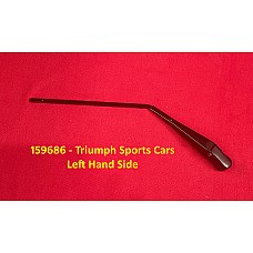 Wiper Arm  12 inch (300mm) (7.2mm Bayonet) Satin Black  Left Crank 13mm Spline - 159686