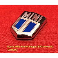Classic Mini Bonnet Badge 1970 onwards CZH1305