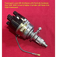 Powerspark Lucas 43D Distributor with Points & Condenser Ford 100E  300E Consul & Zephyr 4 Cylinder  D26P-Powerspark