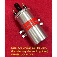Lucas 12V Ignition Coil 1.0 Ohm.  (Early factory electronic ignition)    DLB198LUCAS - CE5