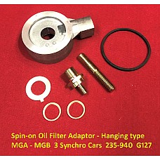 Spin-on Oil Filter Adaptor - Hanging type  MGA - MGB  3 Synchro Cars  235-940  G127