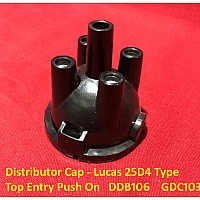 Distributor Cap - Lucas 25D4 Type Top Entry Push On   DDB106    GDC103