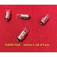 Dashboard Instrument & Warning Bulbs 12v.X 2w LLB281. (Set of 4). GLB281-SetA
