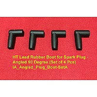 HT Lead Rubber Boot for Spark Plug - Angled 90 Degree (Set of 4 Pcs)  IA_Angled_Plug_Boot-SetA