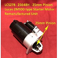Lucas Classic 2M100 Type Starter Motor LRS00278  - Triumph & Rover SD1 Remanufactured Unit by Powerlite    25648H