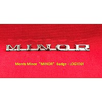 Morris Minor  "MINOR"  Badge - LOG1001