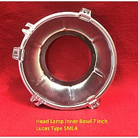 Inner Headlamp Bowl - Lucas Type Zinc Plated 7 inch SML4