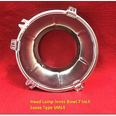 Inner Headlamp Bowl - Lucas Type Zinc Plated 7 inch SML4