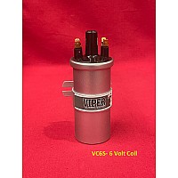 Powerspark Viper Dry Ignition Coil Sport 6 Volt  1.5 ohm  Silver Finish     VC6S-Powerspark
