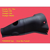 C&C Gearbox Tunnel Cover - Triumph TR4 to Triumph TR6  2pc Unit  Plastic Moulded Transmission Tunnel - 713569SAP