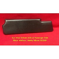 Triumph Sun Visor Drivers Side or Passenger Side Black  without  Vanity Mirror. 823381