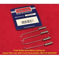 Borg & Beck Front Brake Shoe Return Spring Set for Classic Mini Cars with Front Drum Brakes GBK1733 BBK6094