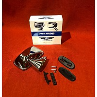 Stainless Steel Door Mirror Anti Dazzle Flat Glass Left Hand  TEX Branded  M68991  GAM216A