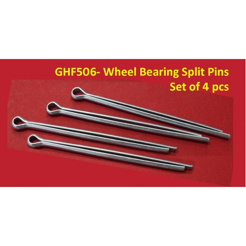 Split Pin - Cotter Pin 2-1/4" long x 1/8" diameter. (Sold as a Set of 4) Wheel Bearing GHF506-SetA Split Pin - Cotter Pin 2-1/4" long x 1/8" diameter. (Sold as a Set of 4) Wheel Bearing GHF506-SetA