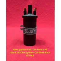 Viper Ignition Coil - Dry Resin Coil  12Volt  3Ω Ohm Ignition Coil Matt Black  VCS-MB