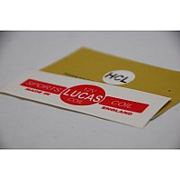 Vinyl " 12v Lucas Sports Coil" sticker 80mm long