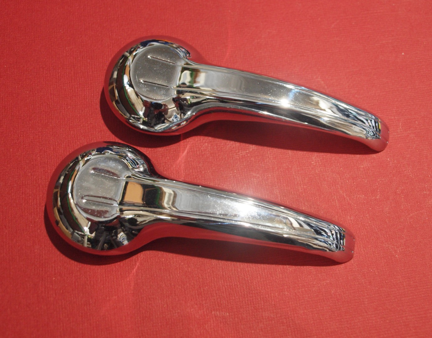 Pair Of Chrome Interior Door Handles For 1928-1931 Ford Model A Deluxe - KNS Accessories