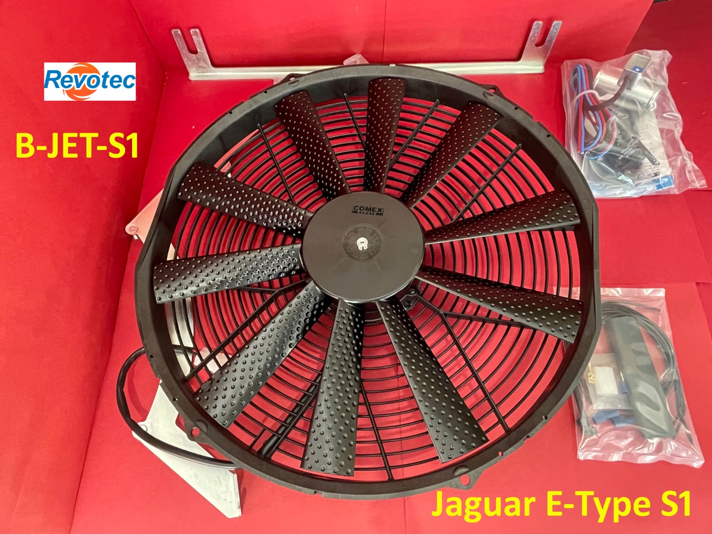 Revotec Cooling Fan Kit - Jaguar E-Type Series 1, 3.8/4.2 Litre. B-JET-S1