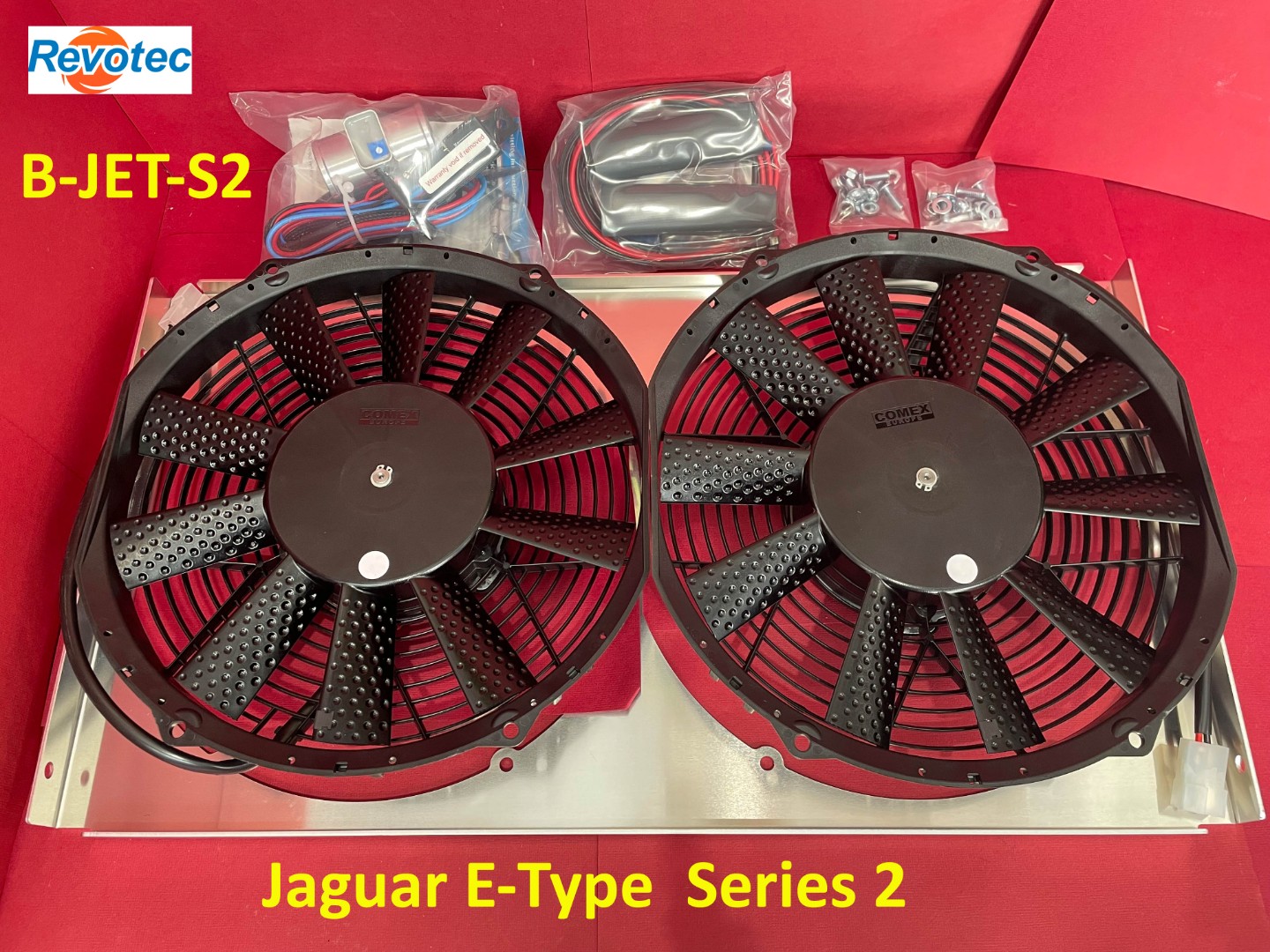 Revotec Cooling Fan Kit - Jaguar E-Type Series 2, 4.2 Litre. B-JET-S2