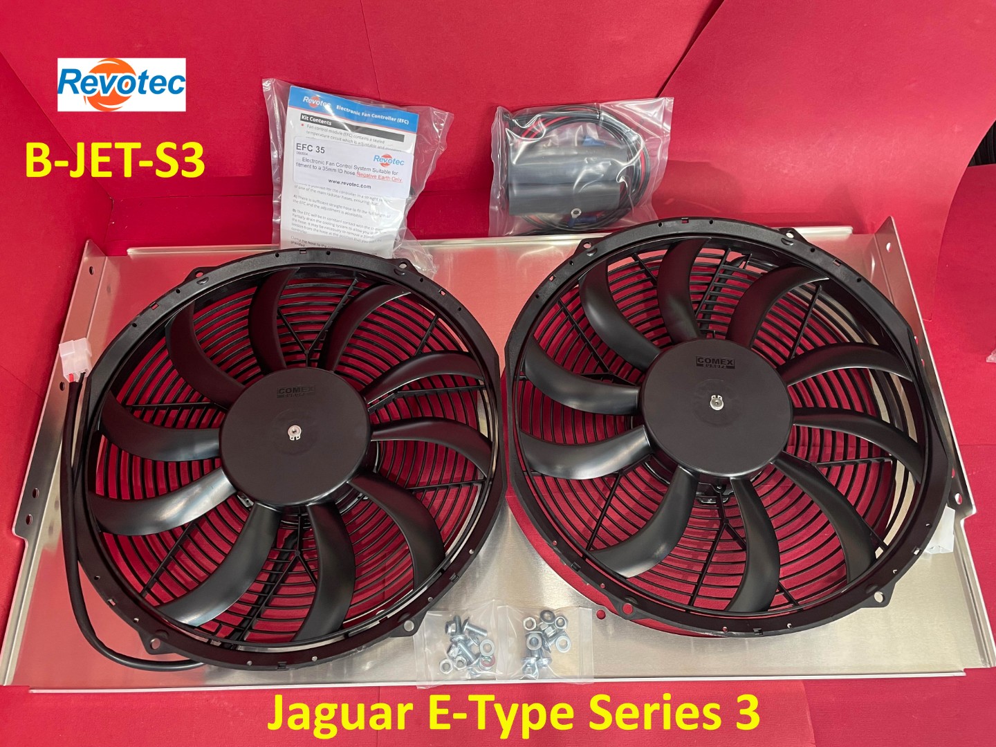 Revotec Cooling Fan Kit - Jaguar E-Type Series 3. B-JET-S3