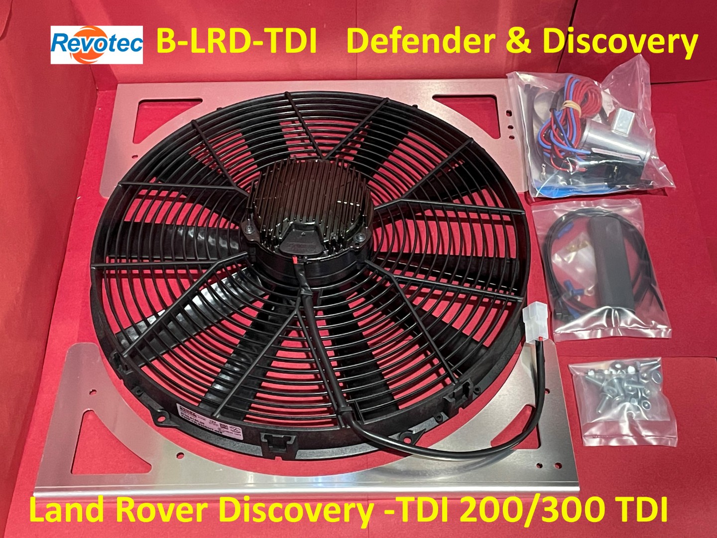 Revotec Cooling Fan Kit - Land Rover Defender / Discovery 200/300 TDI. B-LRD-TDI200/300