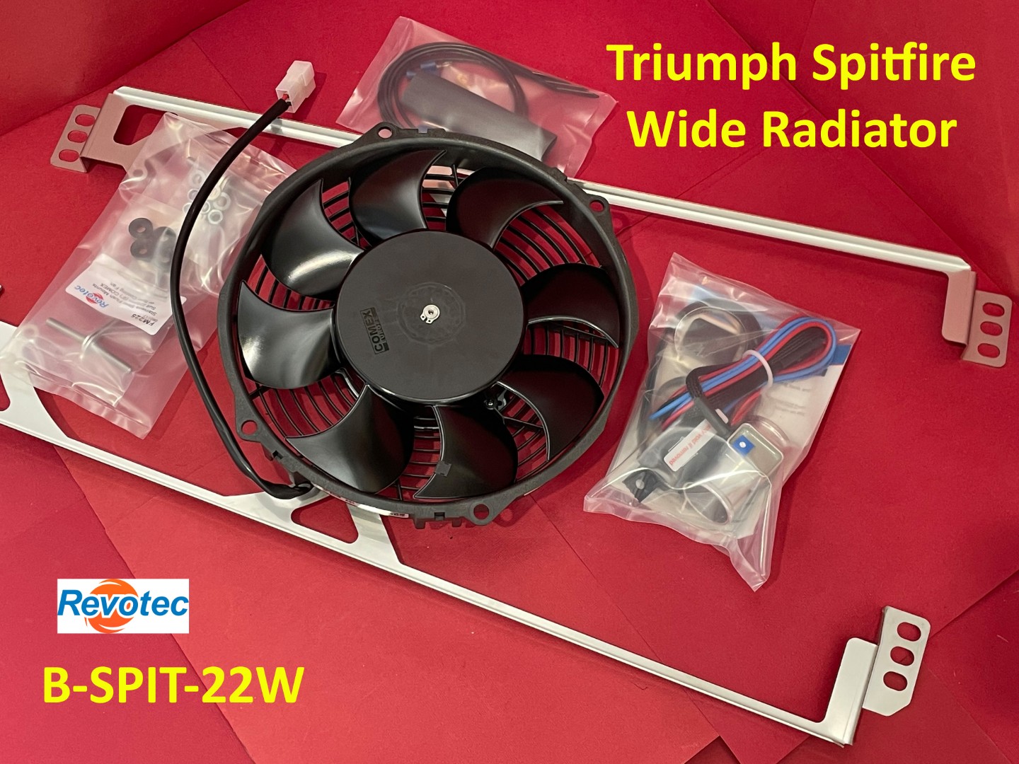 Revotec Cooling Fan Kit - Triumph Spitfire (Wide Rad). B-SPIT-22W