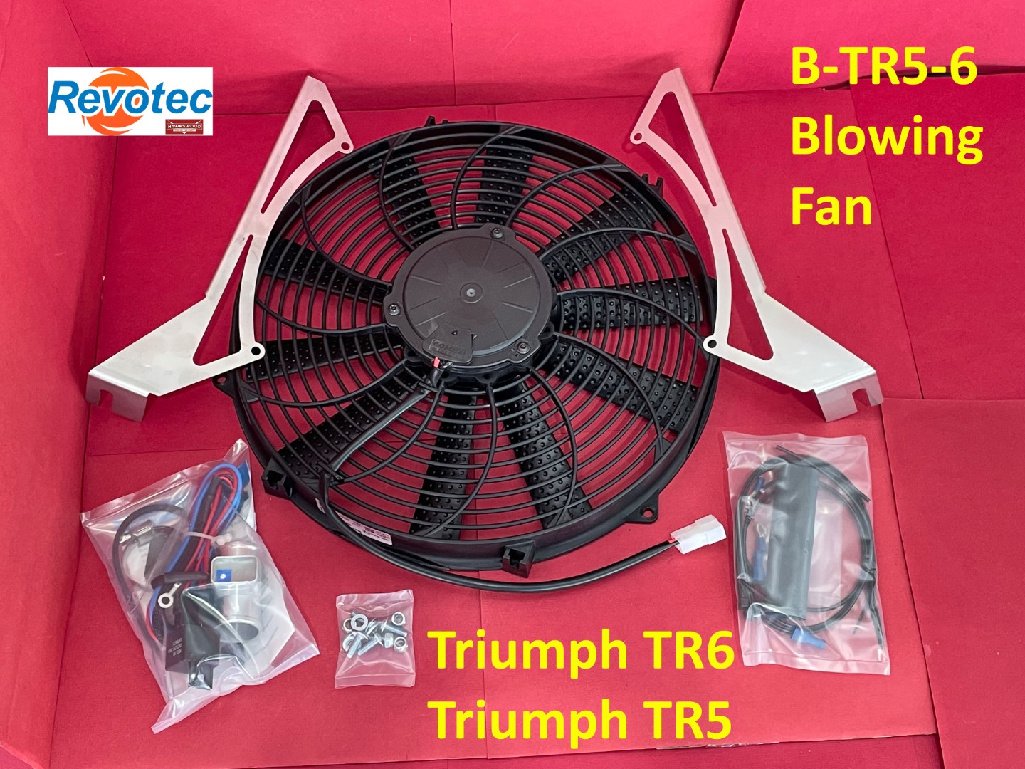 Revotec Cooling Fan Kit - Triumph TR5 & TR6. B-TR5-6-BLOWING