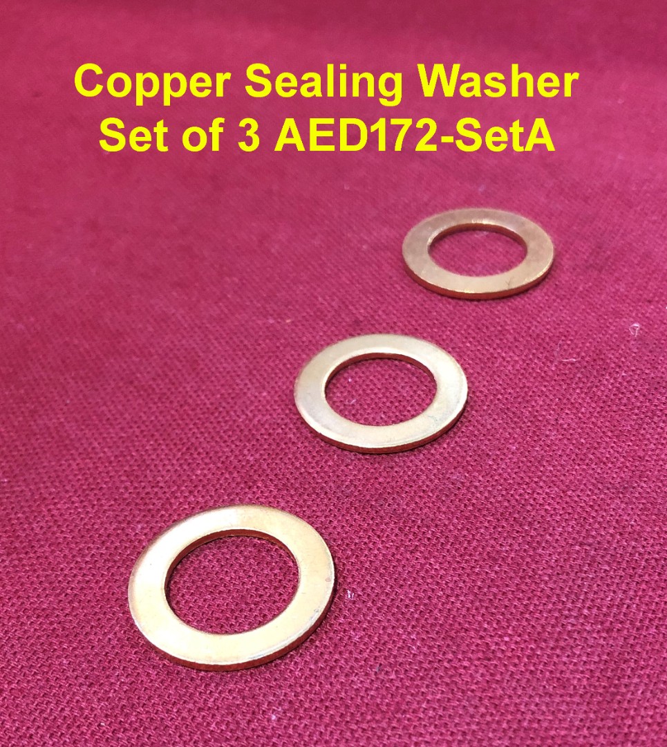 Sump Plug Copper Sealing Washer.(Set of Three)  MGB & Classic Mini   AED172-SetA