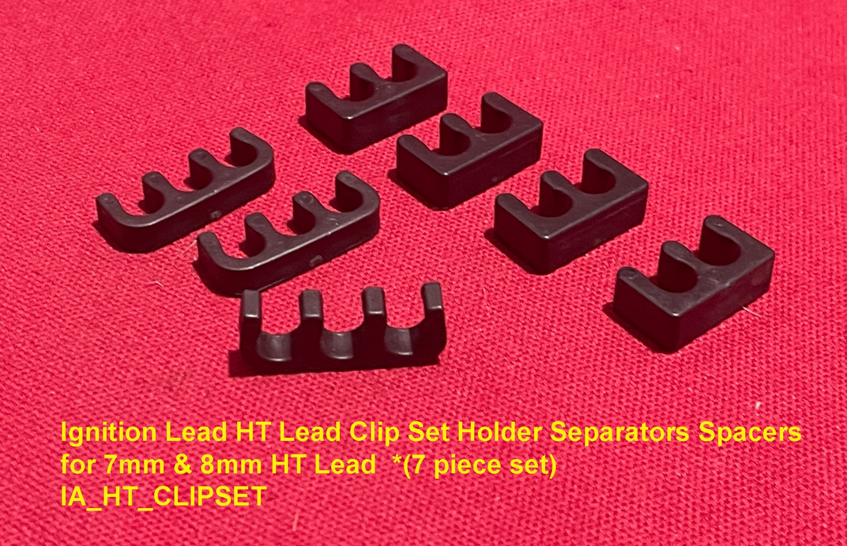 Ignition Lead HT Lead Clip Set Holder Separators Spacers for 7mm & 8mm HT Lead   IA_HT_CLIPSET
