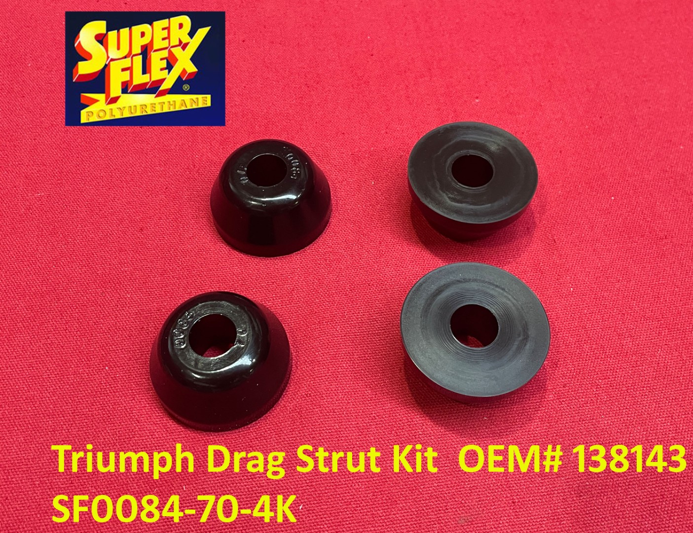 Superflex Polyurethane Front Tie Rod Kit of 4 Bushes / Anti Roll Bar Bushes - SF0058K