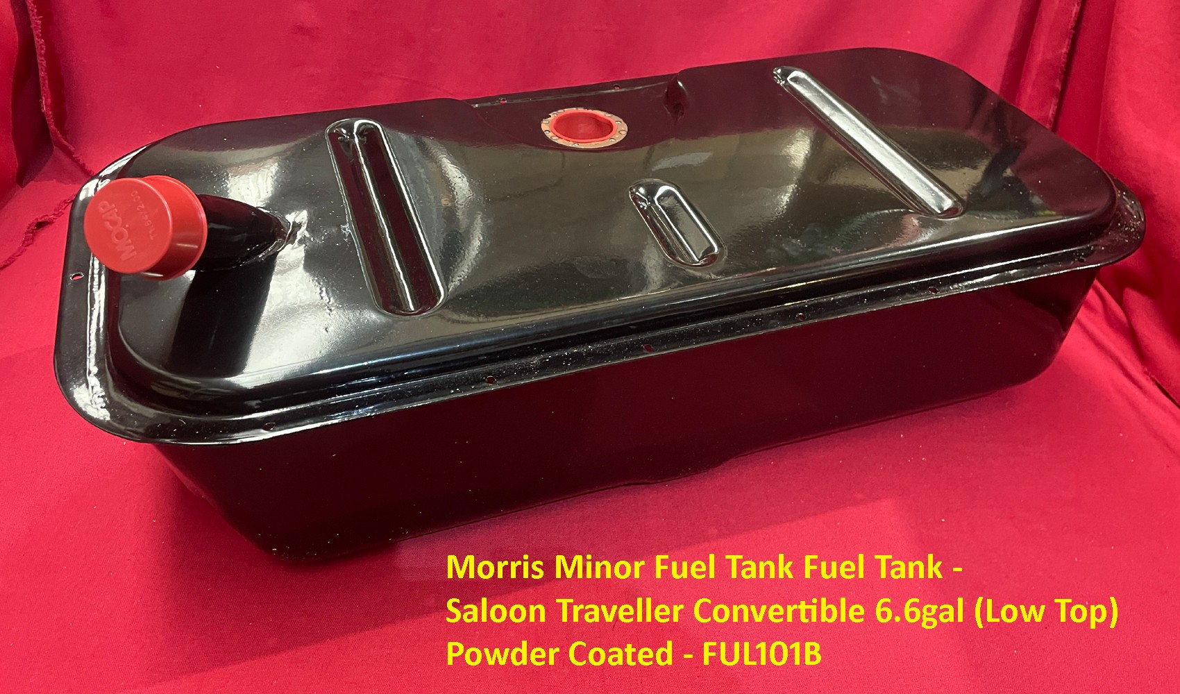 Morris Minor Fuel Tank - Saloon Traveller Convertible 6.6gal (Low Top) Powder Coated - FUL101B Morris Minor Fuel Tank - Saloon Traveller Convertible 6.6gal (Low Top) Powder Coated - FUL101B