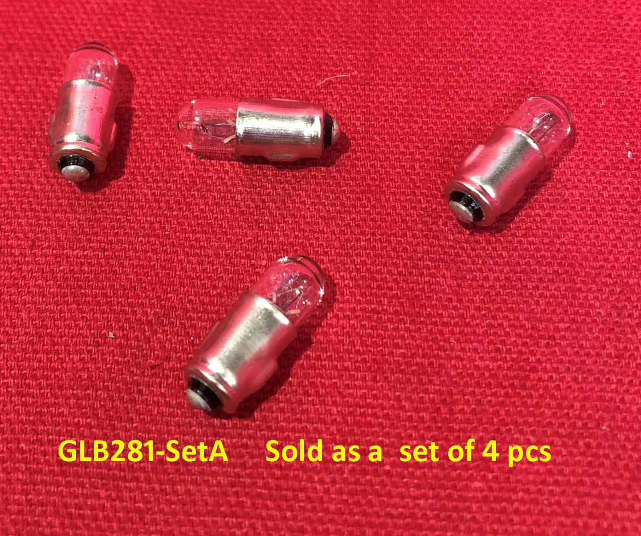 Dashboard Instrument & Warning Bulbs 12v.X 2w LLB281. (Set of 4). GLB281-SetA