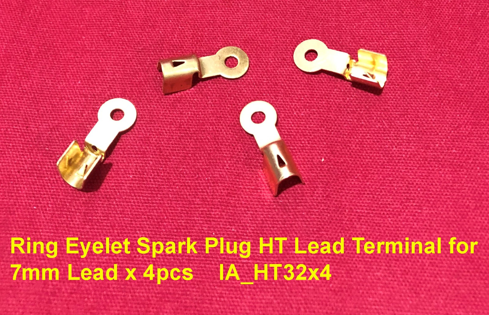 Ring Eyelet Spark Plug HT Lead Terminal for 7mm Lead x 4pcs    IA_HT32x4