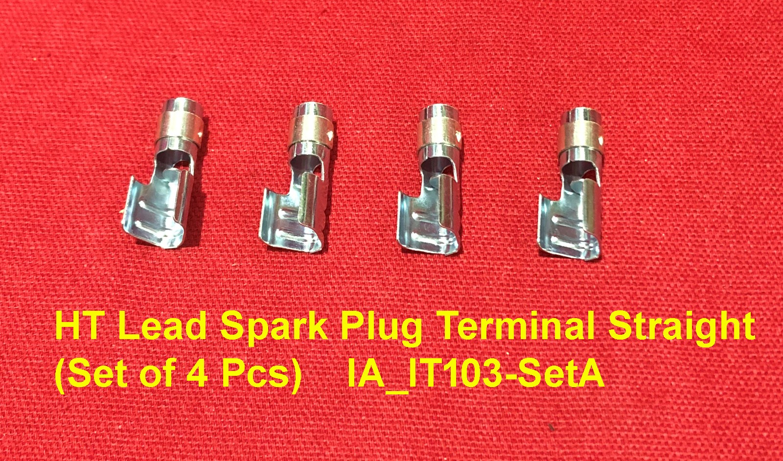 HT Lead Spark Plug Terminal Straight (Set of 4 Pcs)    IA_IT103-SetA