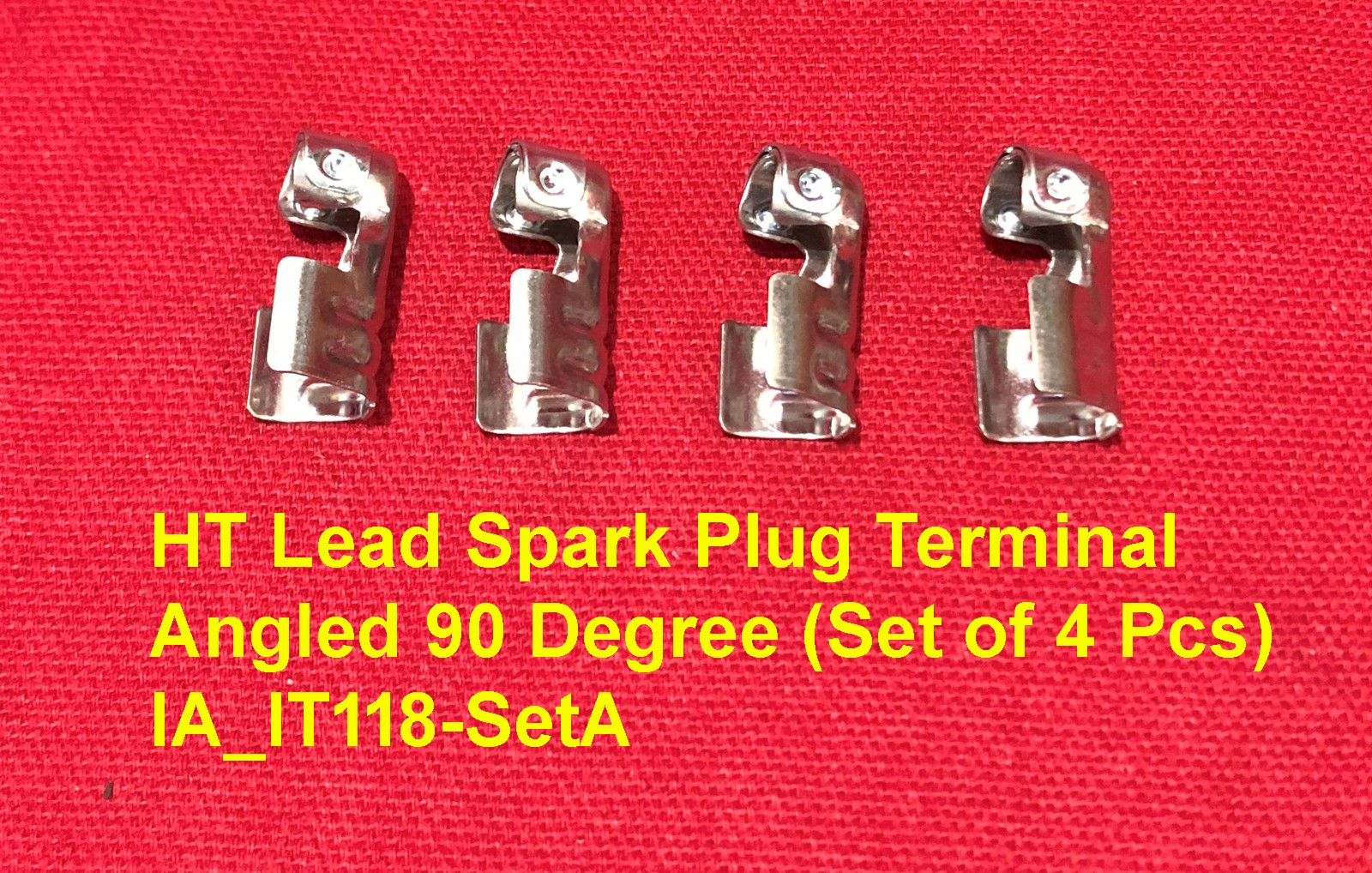 HT Lead Spark Plug Terminal Angled 90 Degree (Set of 4 Pcs)    IA_IT118-SetA